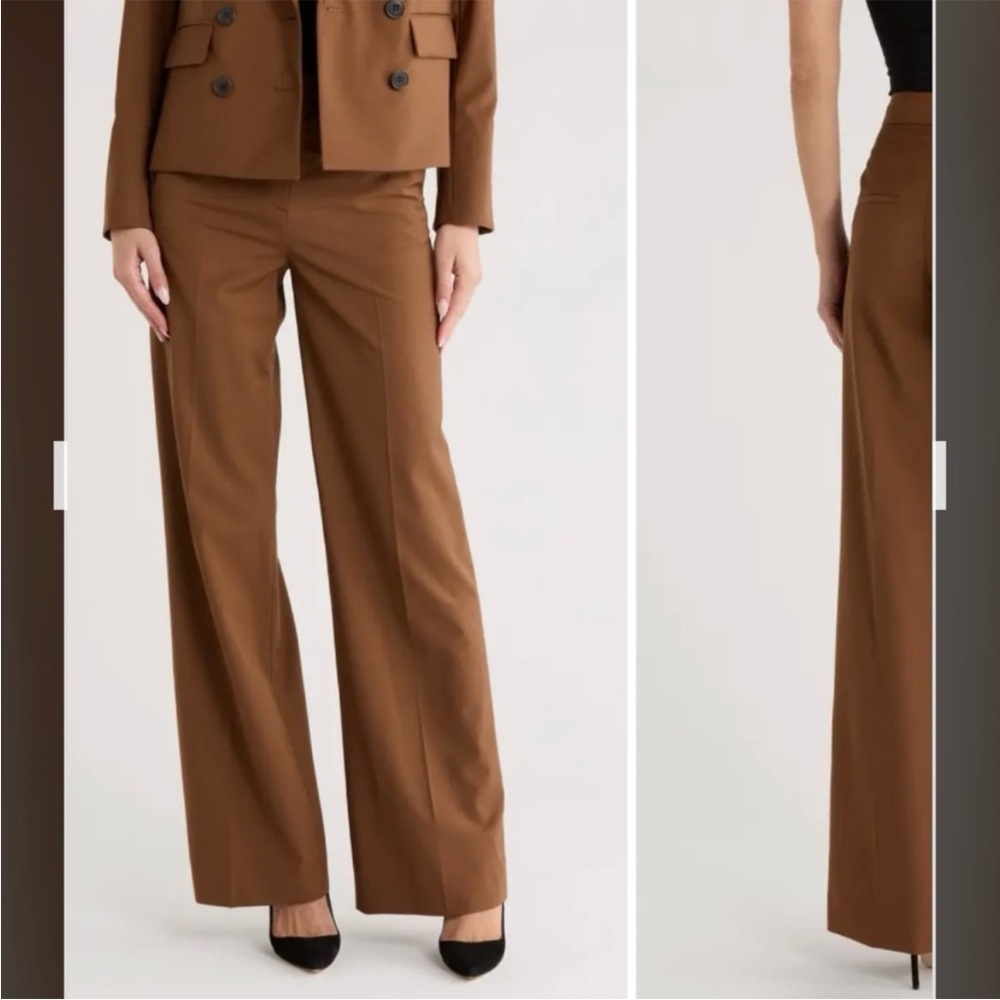 Veronica Beard Tonelli Wool Blend Pants in Whisky Size 2 - Picture 3 of 7